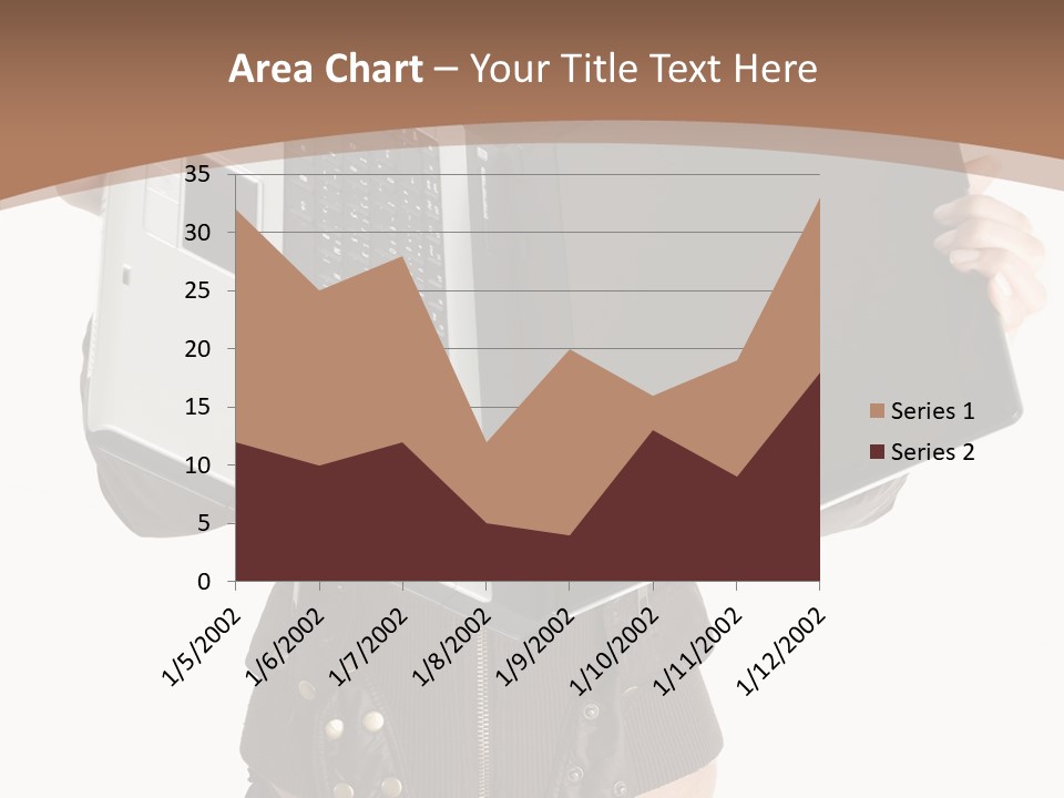 Girl Relaxed Computer PowerPoint Template