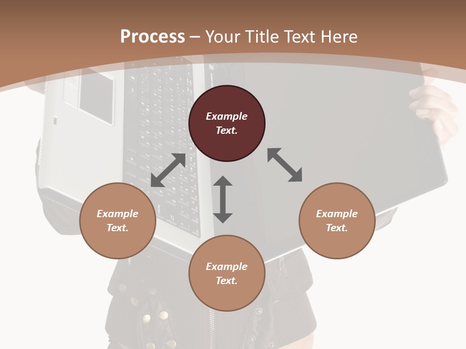 Girl Relaxed Computer PowerPoint Template