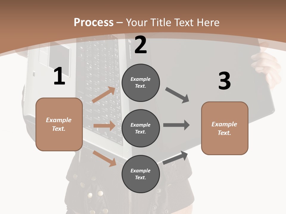 Girl Relaxed Computer PowerPoint Template