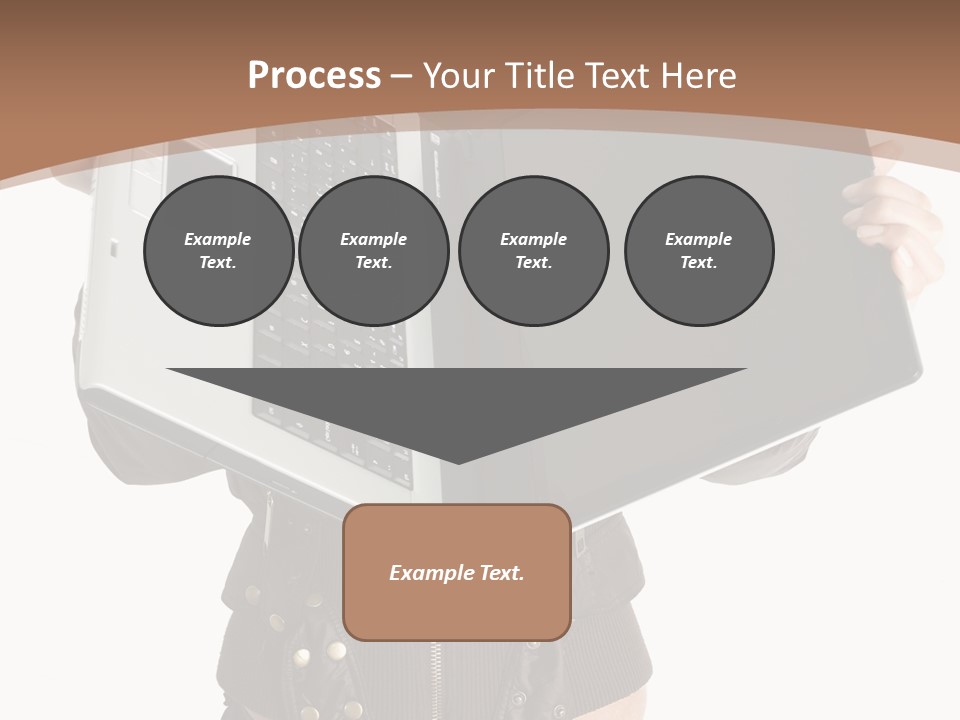 Girl Relaxed Computer PowerPoint Template