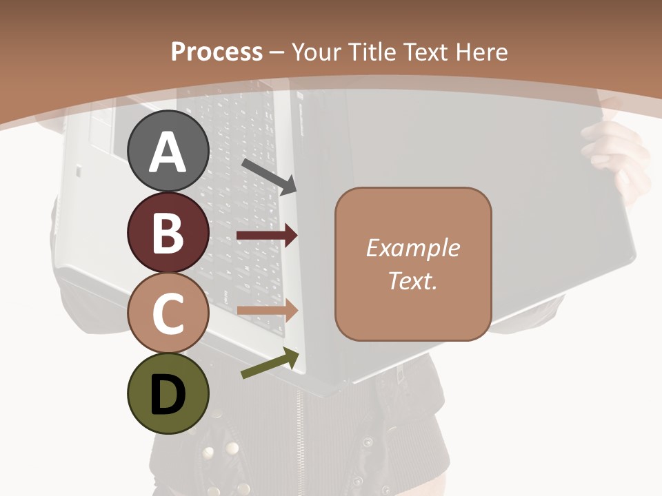 Girl Relaxed Computer PowerPoint Template