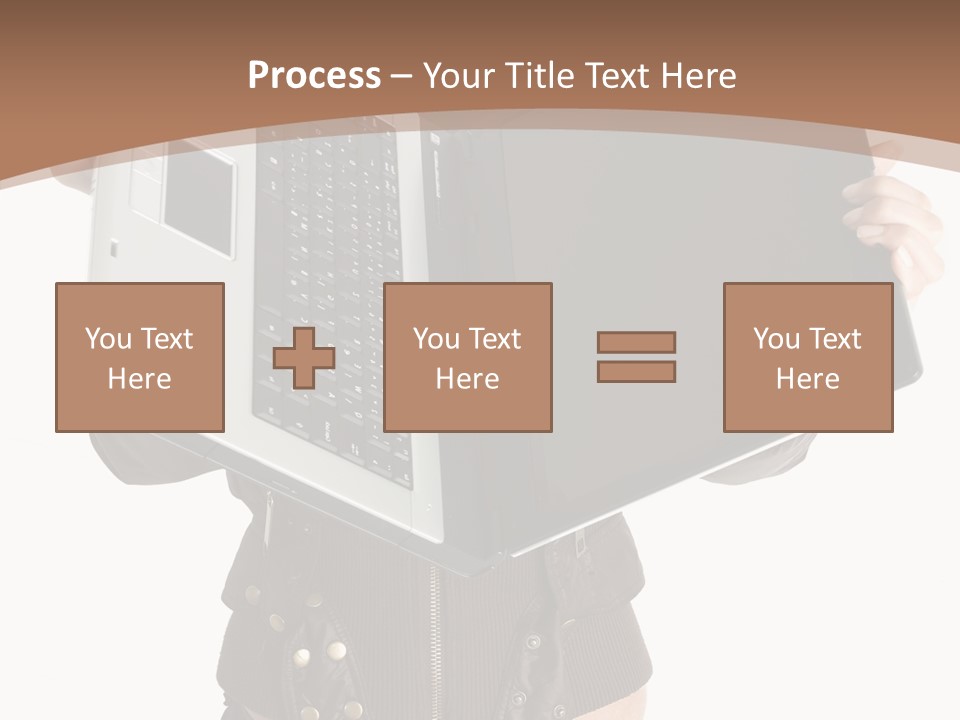 Girl Relaxed Computer PowerPoint Template