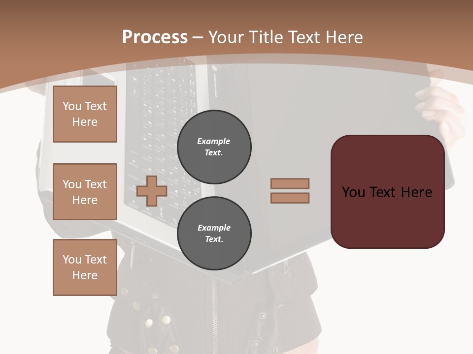 Girl Relaxed Computer PowerPoint Template