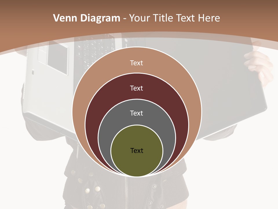 Girl Relaxed Computer PowerPoint Template