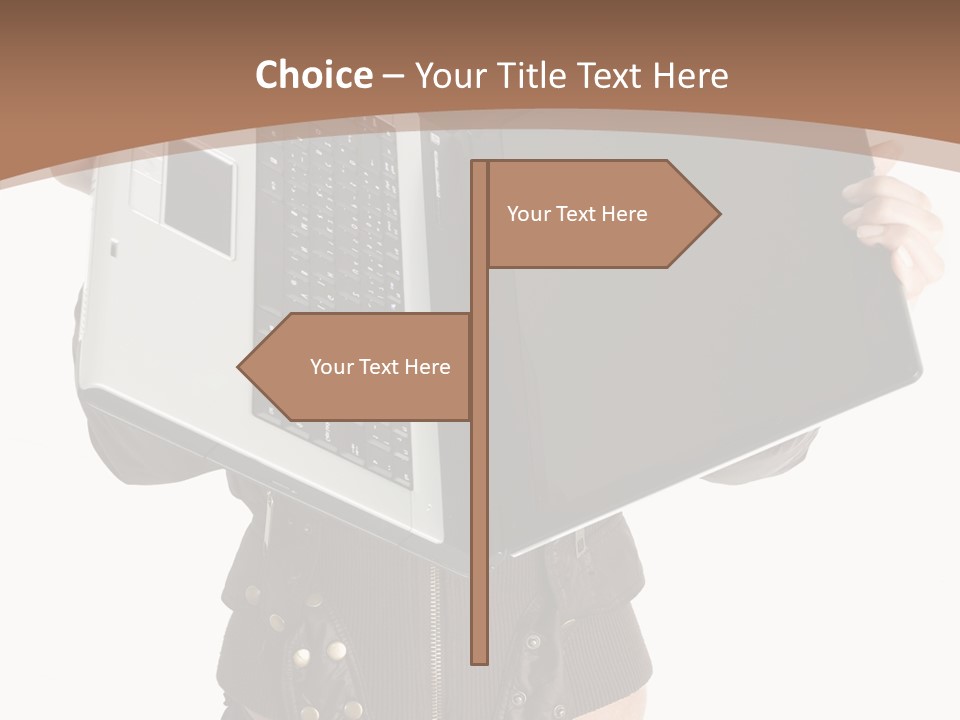 Girl Relaxed Computer PowerPoint Template