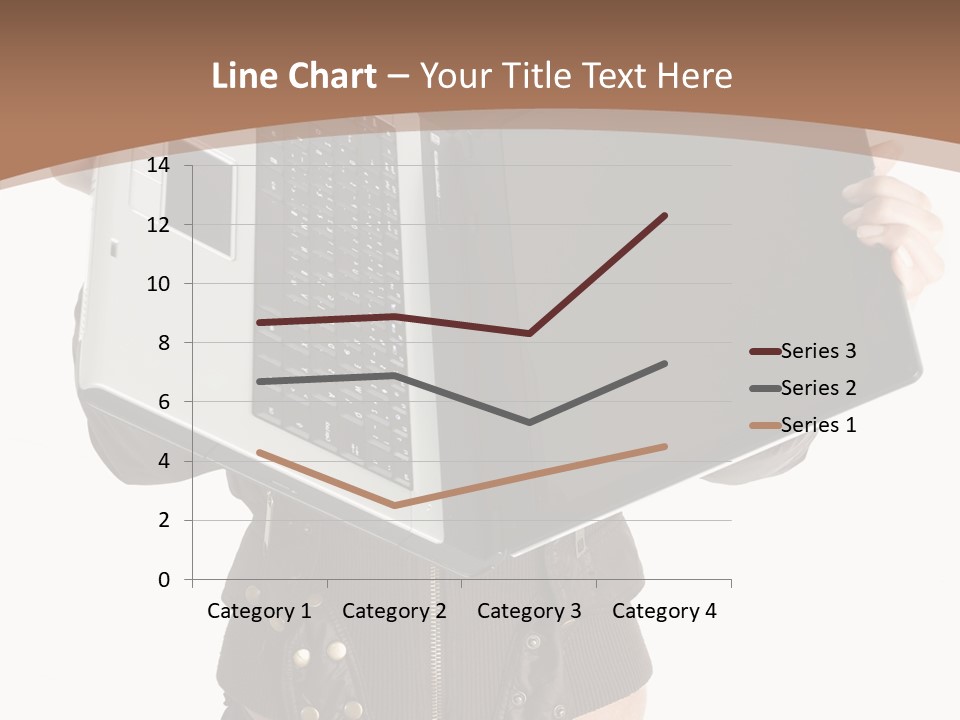 Girl Relaxed Computer PowerPoint Template