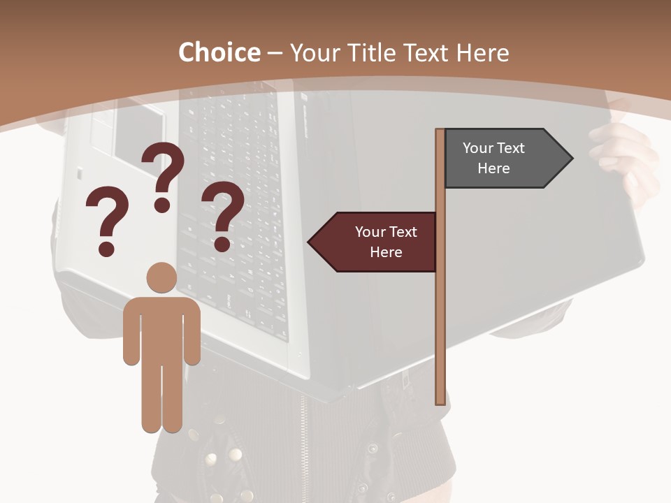 Girl Relaxed Computer PowerPoint Template