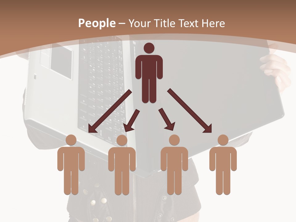 Girl Relaxed Computer PowerPoint Template