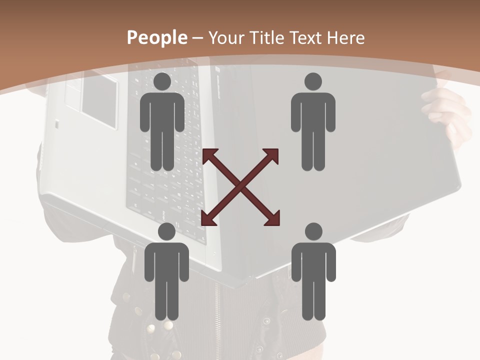 Girl Relaxed Computer PowerPoint Template