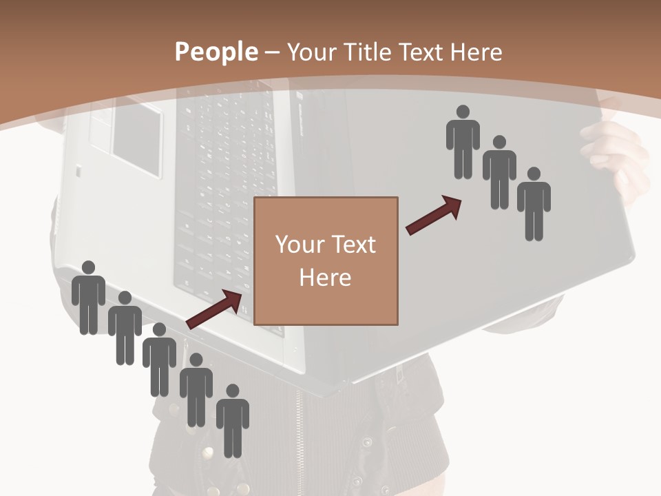 Girl Relaxed Computer PowerPoint Template