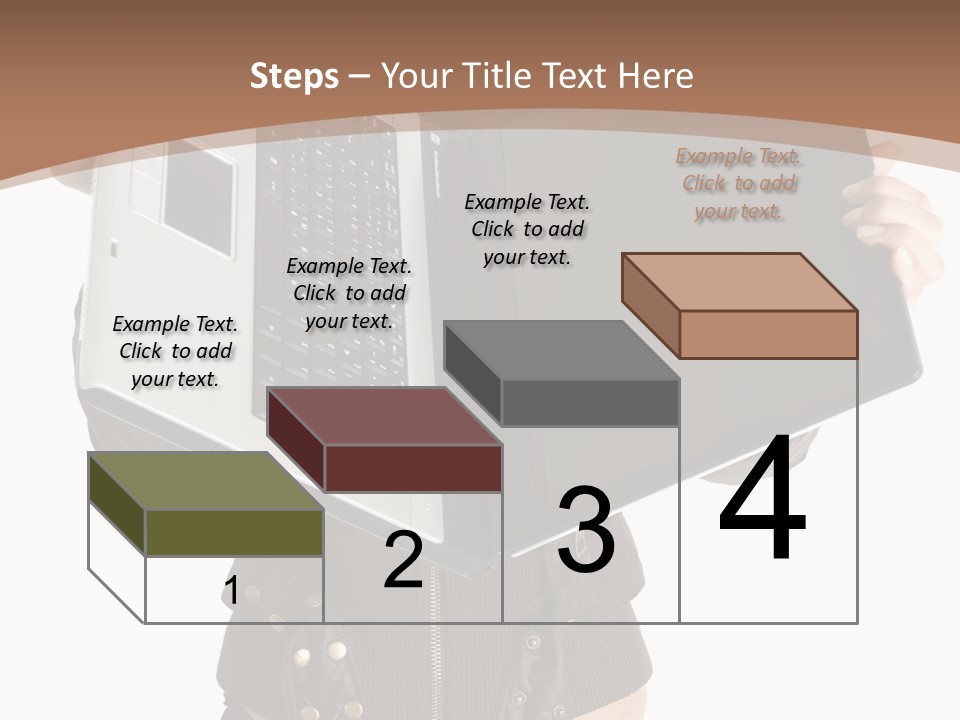 Girl Relaxed Computer PowerPoint Template