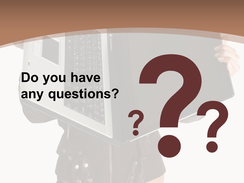 Girl Relaxed Computer PowerPoint Template