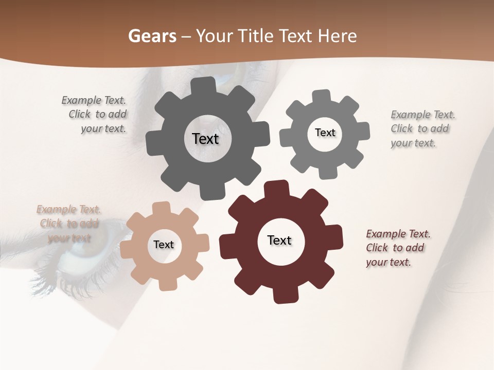 Feminine Eyes Female PowerPoint Template