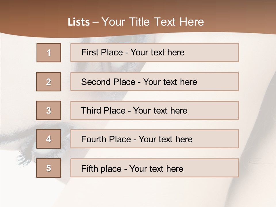 Feminine Eyes Female PowerPoint Template