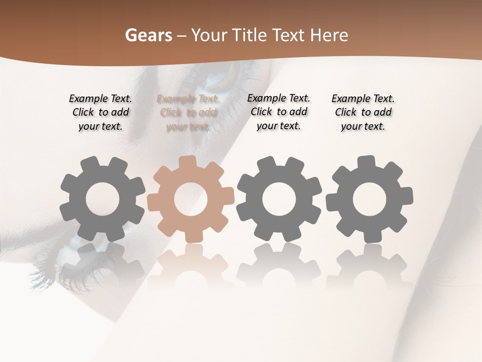 Feminine Eyes Female PowerPoint Template