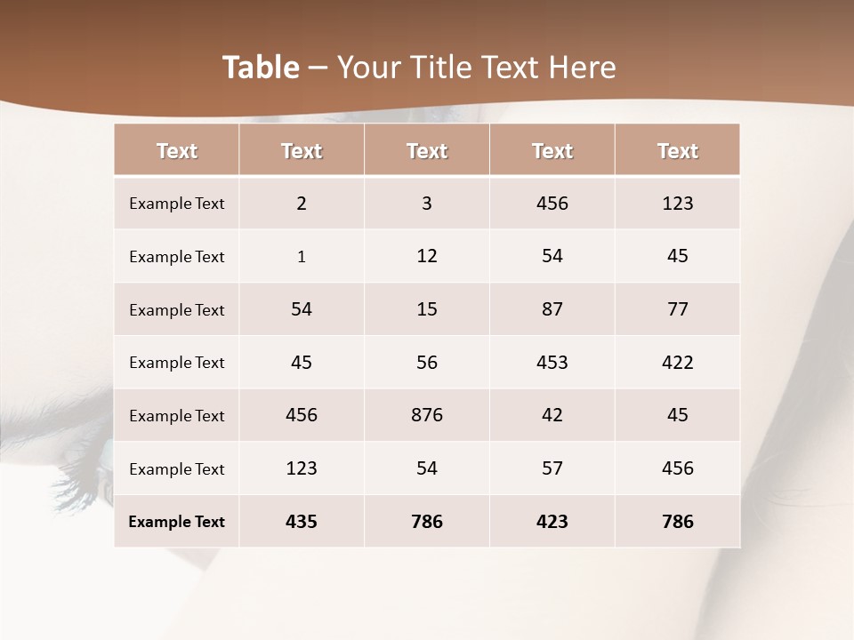 Feminine Eyes Female PowerPoint Template