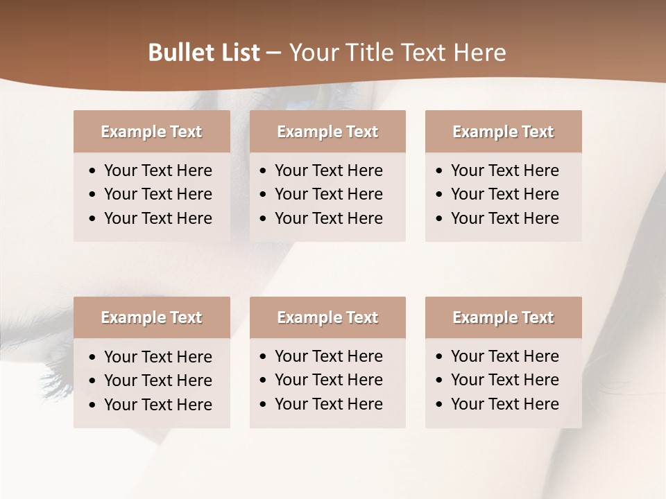 Feminine Eyes Female PowerPoint Template