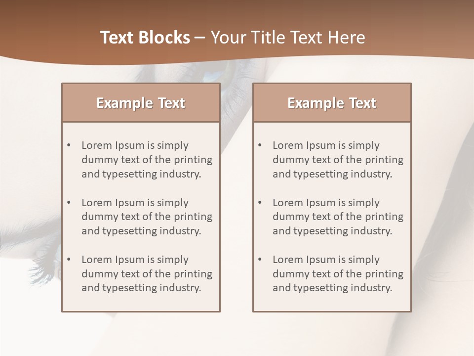 Feminine Eyes Female PowerPoint Template