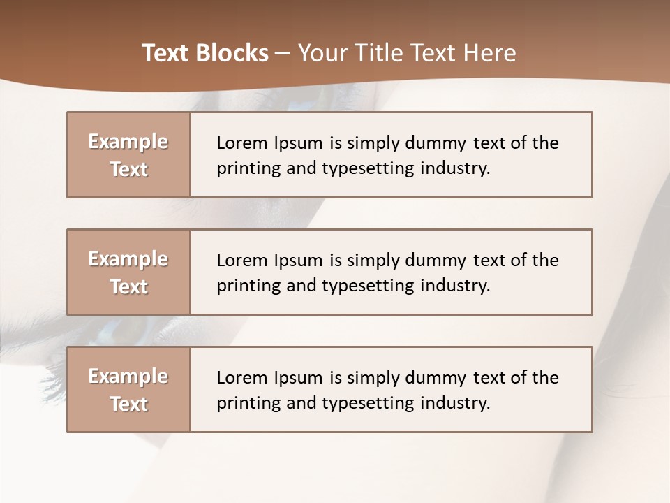 Feminine Eyes Female PowerPoint Template