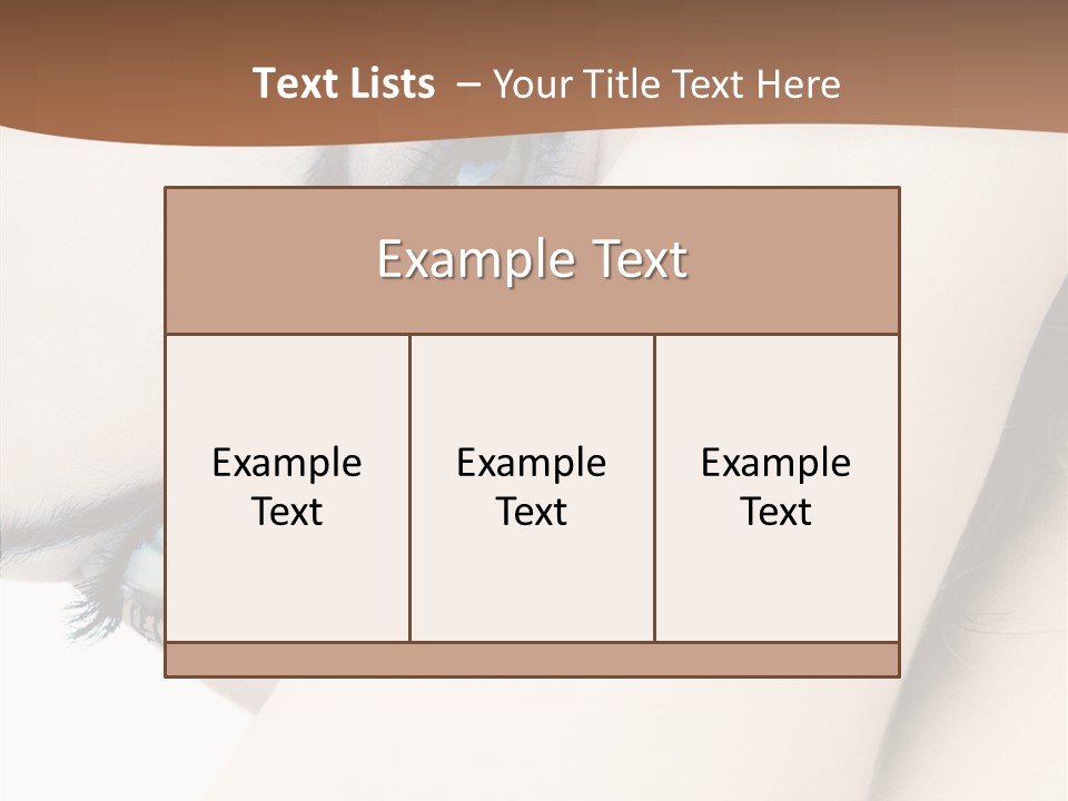 Feminine Eyes Female PowerPoint Template