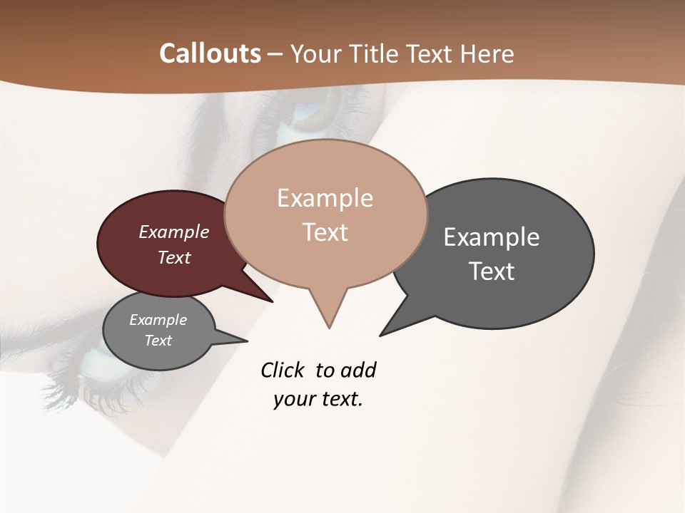 Feminine Eyes Female PowerPoint Template