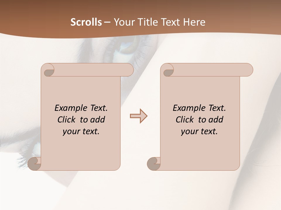 Feminine Eyes Female PowerPoint Template