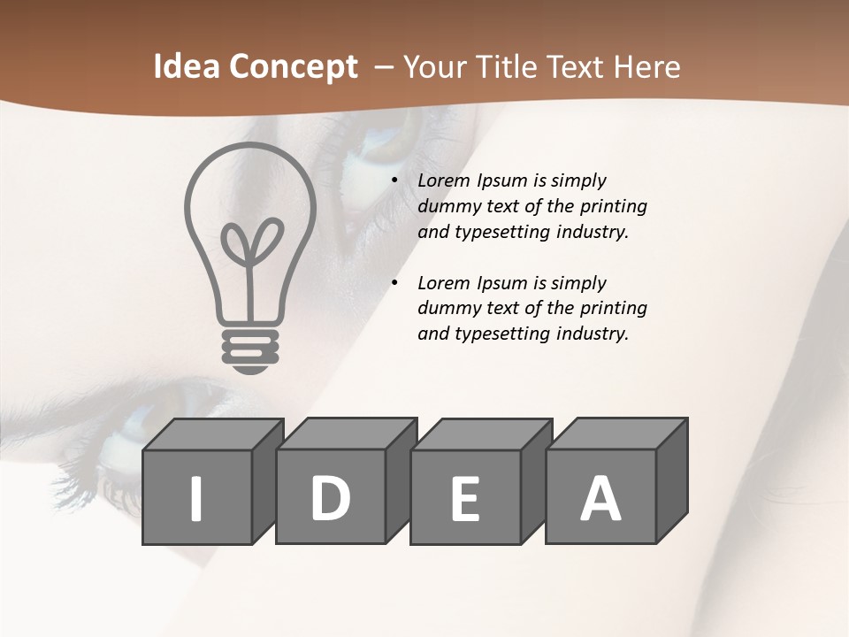 Feminine Eyes Female PowerPoint Template