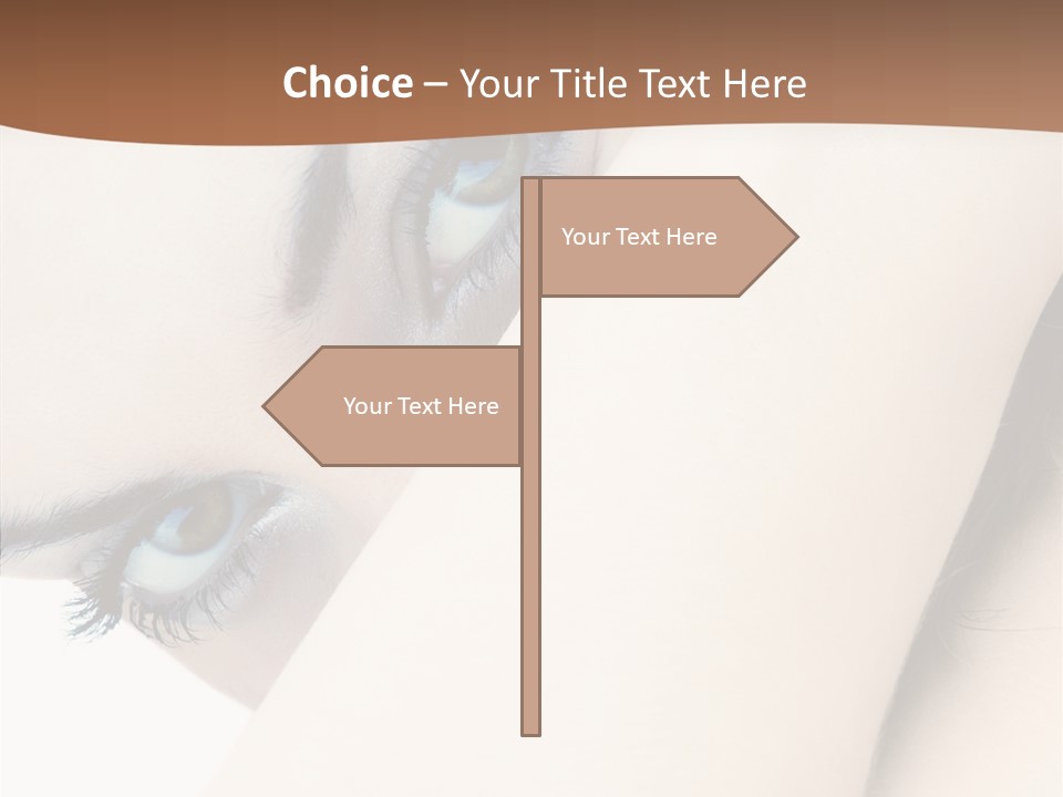 Feminine Eyes Female PowerPoint Template