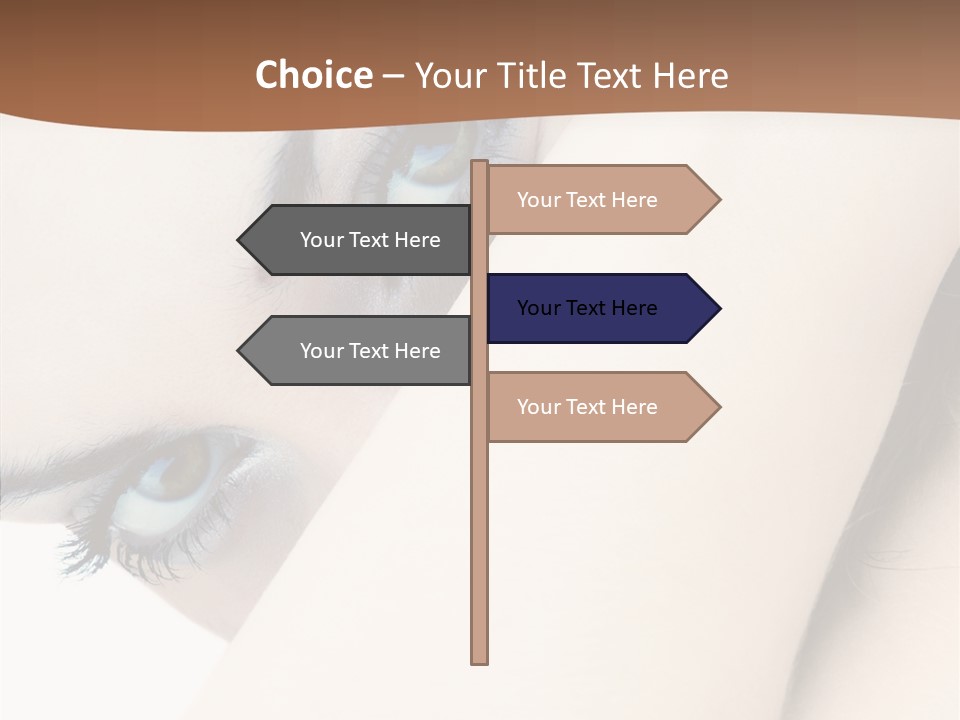 Feminine Eyes Female PowerPoint Template