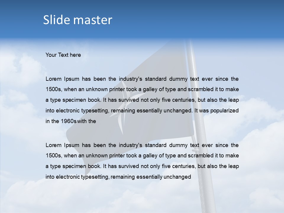 Waving Mid Air Cloud PowerPoint Template