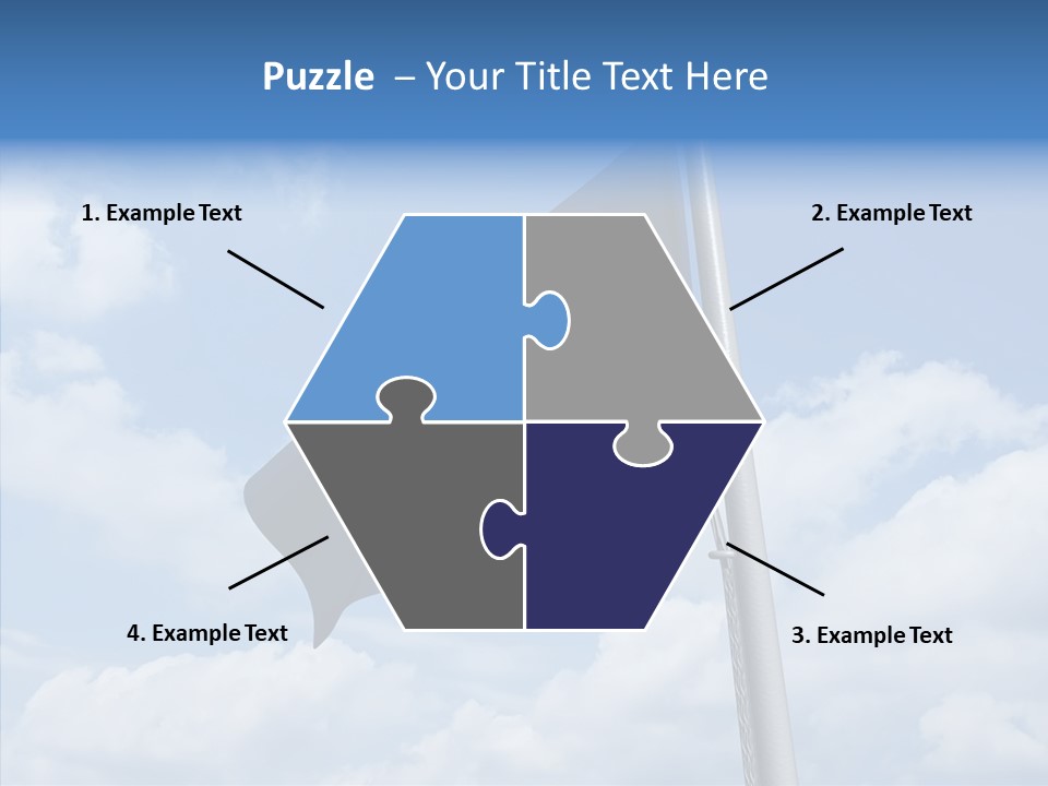 Waving Mid Air Cloud PowerPoint Template