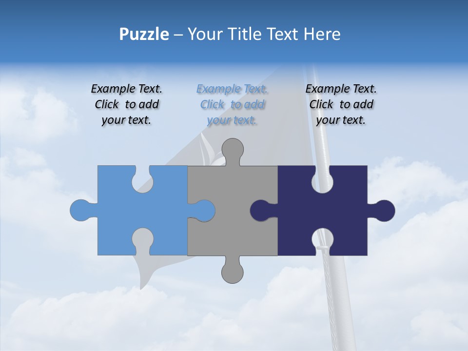 Waving Mid Air Cloud PowerPoint Template