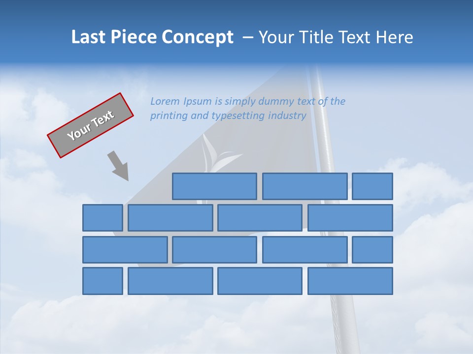 Waving Mid Air Cloud PowerPoint Template