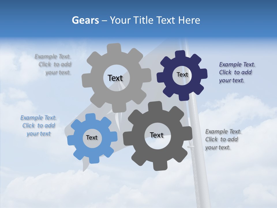 Waving Mid Air Cloud PowerPoint Template