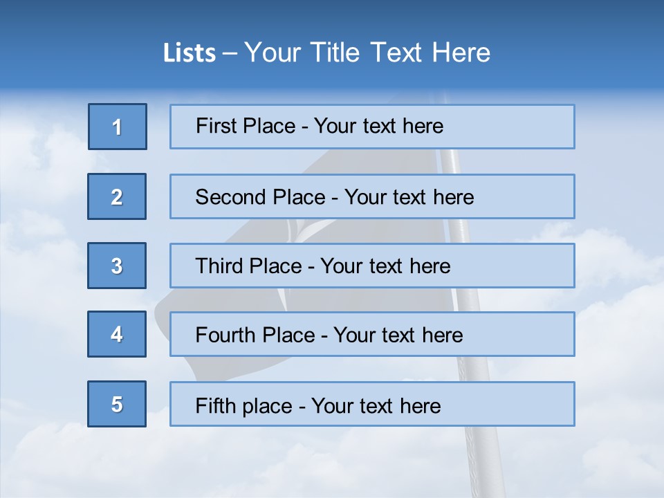 Waving Mid Air Cloud PowerPoint Template