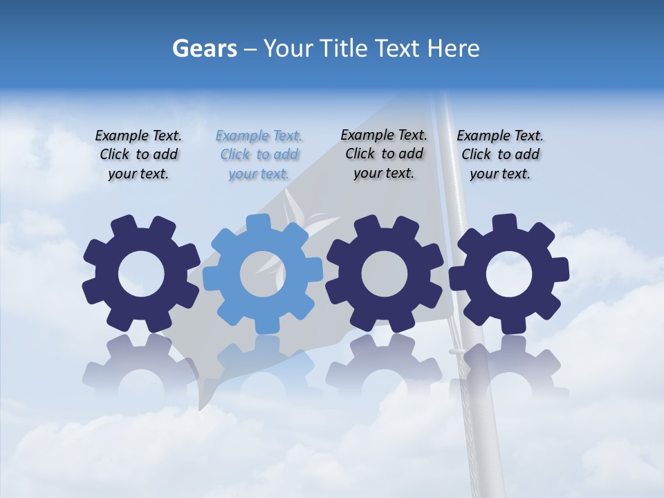 Waving Mid Air Cloud PowerPoint Template