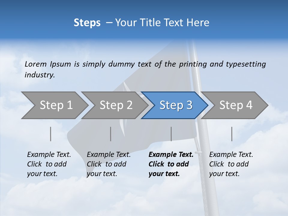 Waving Mid Air Cloud PowerPoint Template