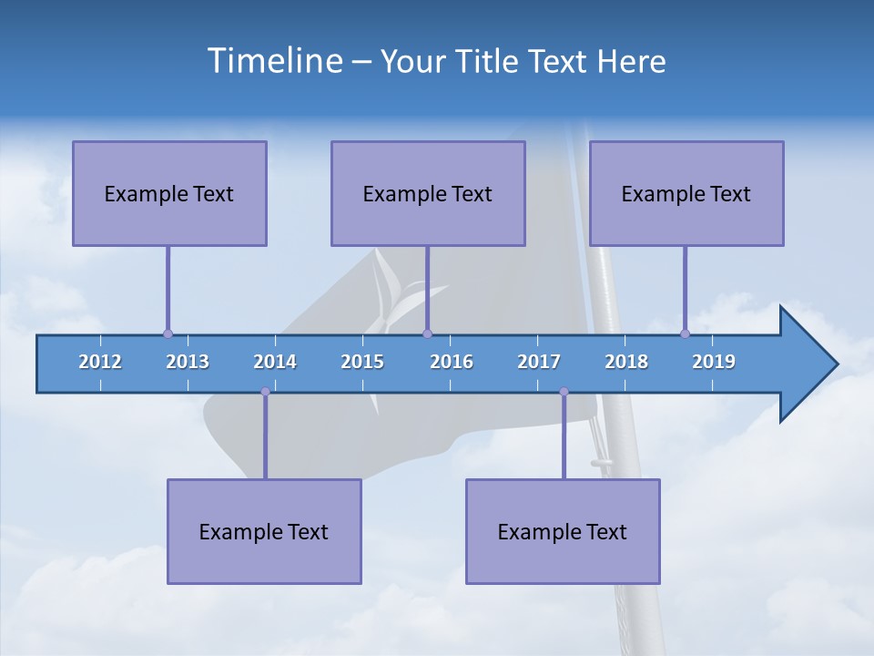 Waving Mid Air Cloud PowerPoint Template