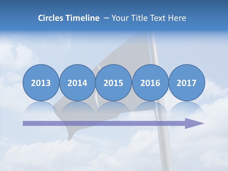 Waving Mid Air Cloud PowerPoint Template