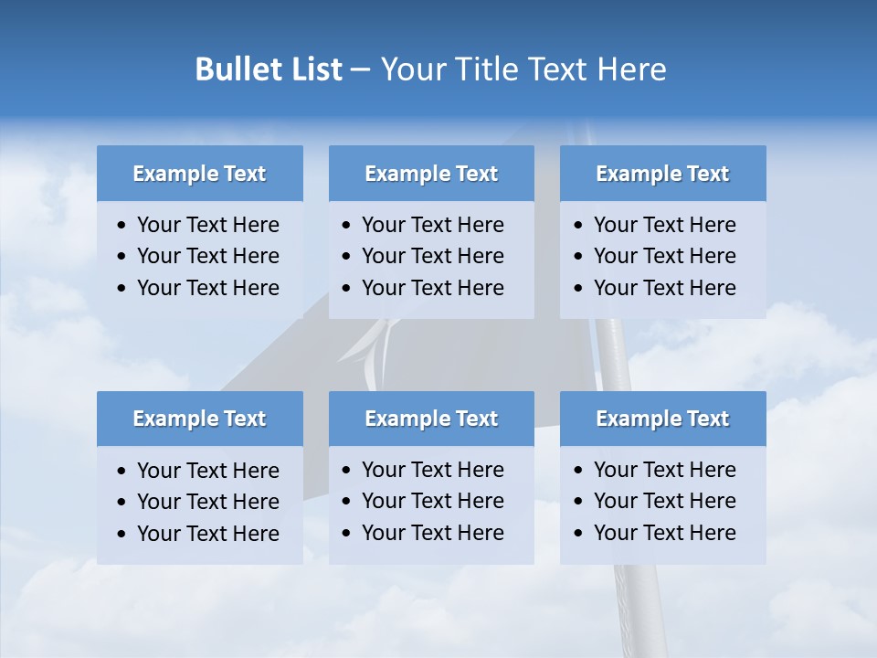 Waving Mid Air Cloud PowerPoint Template