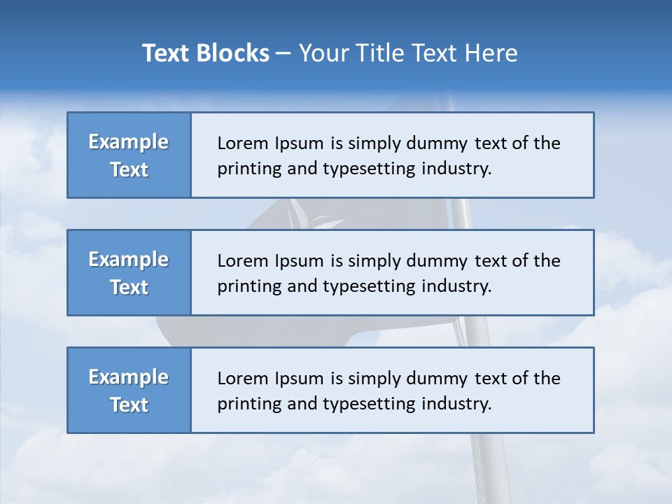 Waving Mid Air Cloud PowerPoint Template