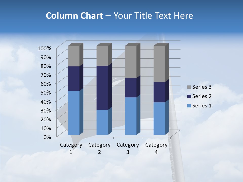Waving Mid Air Cloud PowerPoint Template