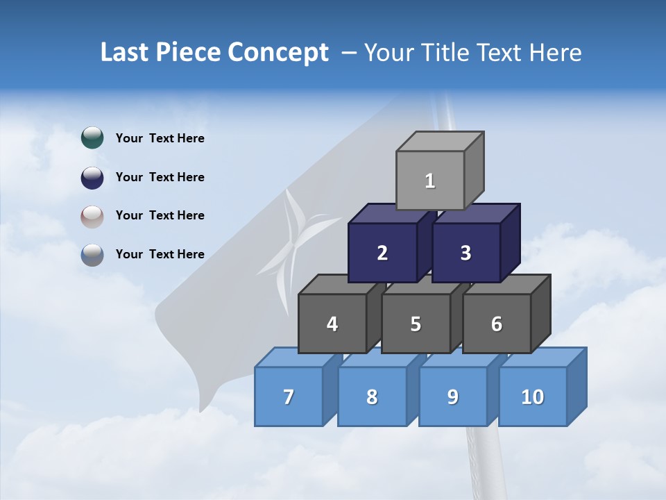 Waving Mid Air Cloud PowerPoint Template