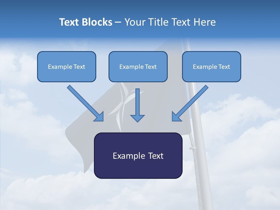 Waving Mid Air Cloud PowerPoint Template