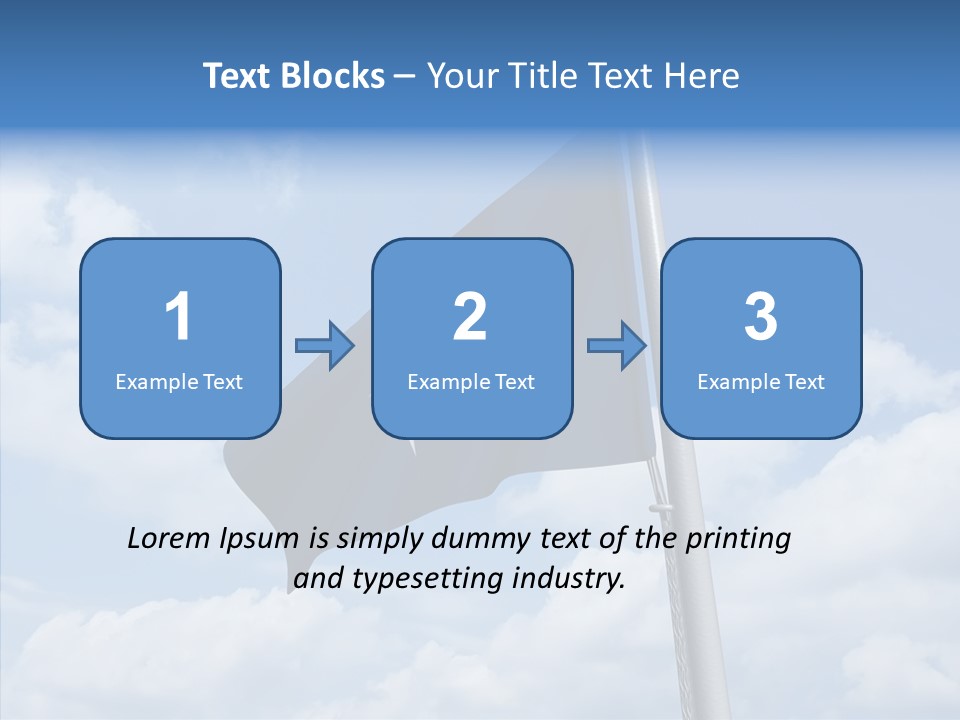 Waving Mid Air Cloud PowerPoint Template
