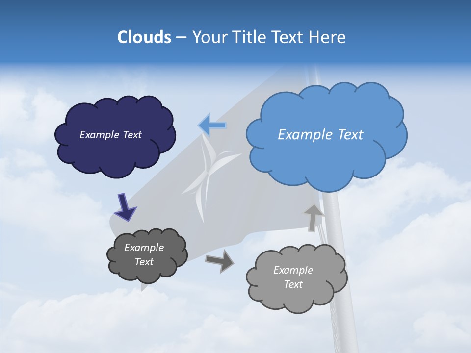 Waving Mid Air Cloud PowerPoint Template