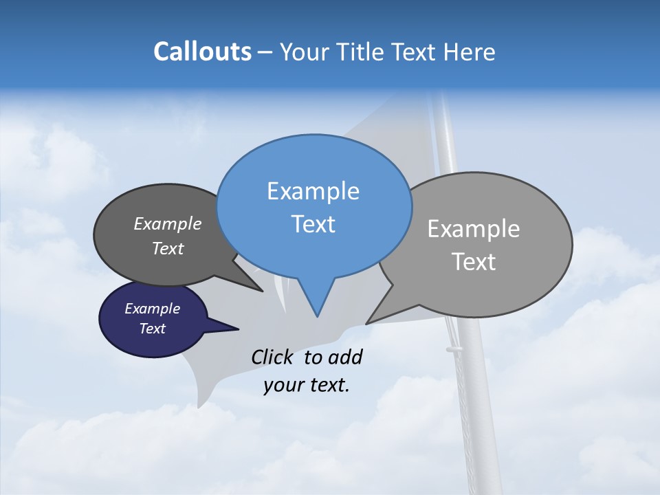 Waving Mid Air Cloud PowerPoint Template