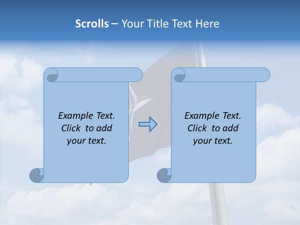 Waving Mid Air Cloud PowerPoint Template