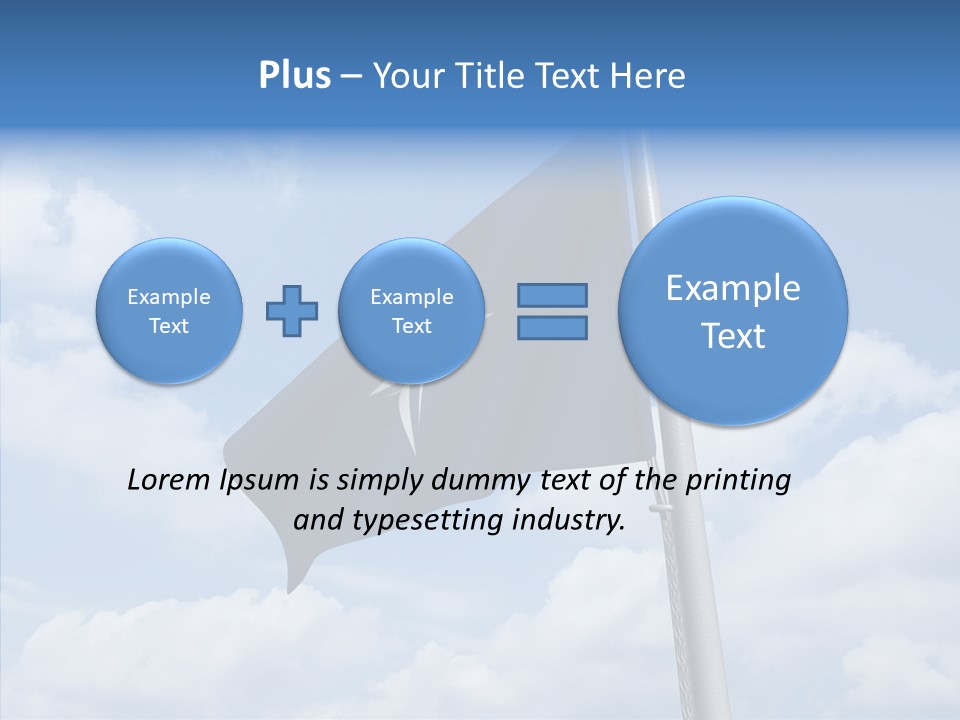 Waving Mid Air Cloud PowerPoint Template