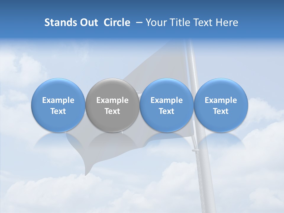 Waving Mid Air Cloud PowerPoint Template